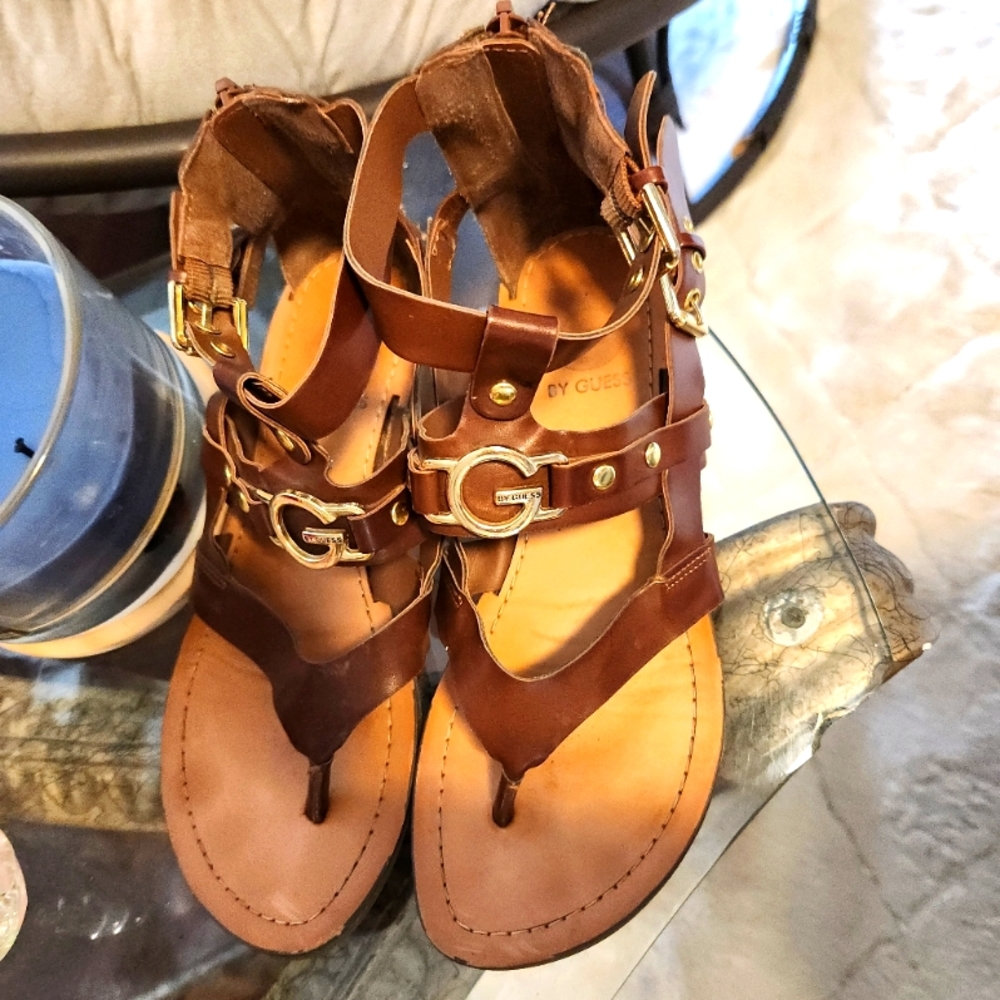 Beautiful brown ankle/sandels,  Guess, sz7